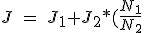 Equations by belts and gear transmission J\ =\ J_{1}+J_{2}*(\frac{N_{1}}{N_{2}})^2\\ J\ =\ J_{1}+J_{2}*(\frac{D_{1}}{D_{2}})^2